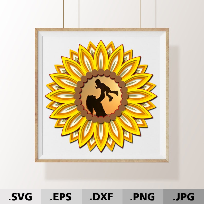 Download 3d Mandala Bundle SVG files for cricut. Layered Sunflower ...