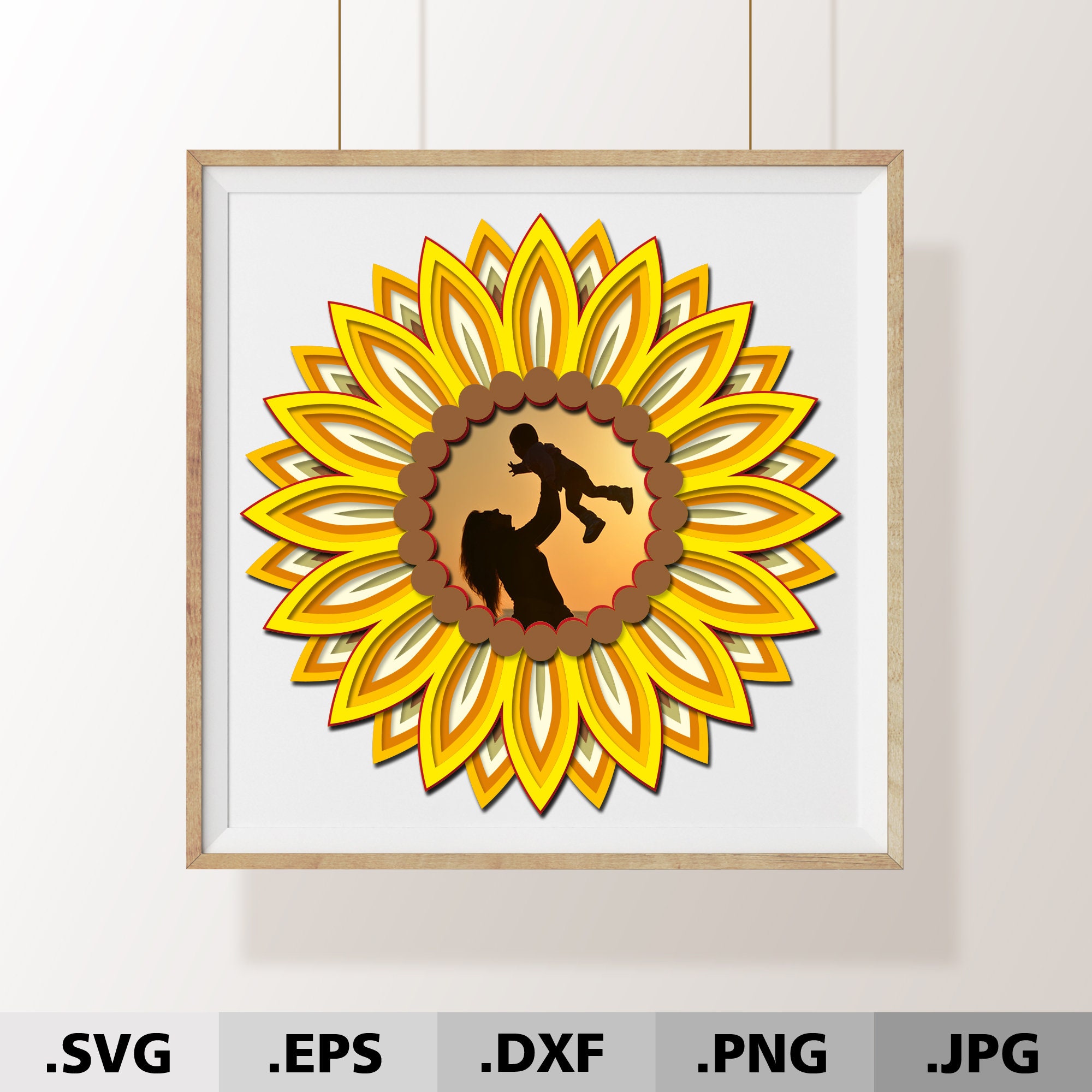 Download 3d Mandala Bundle SVG files for cricut. Layered Sunflower ...