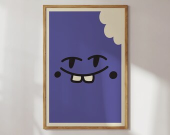 Fun Smiley Imprimible, Arte de pared de la sala de juegos, Smiley de la sala de juegos, Decoración de la sala de juegos, Decoración de la habitación de los niños, Arte de pared para niños pequeños, Impresiones coloreadas para niños