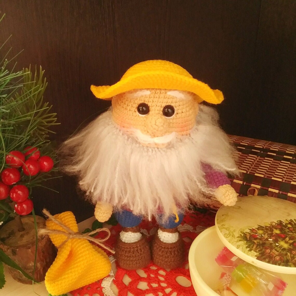 Gnome Gift Brownie House Elf for Rustic Home Decor Gnome Etsy