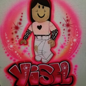 Personalized Custom Airbrushed Roblox Avatar Birthday Shirt Etsy - details about custom airbrushed roblox avatar shirt with name sizes 6 months adult 5xl