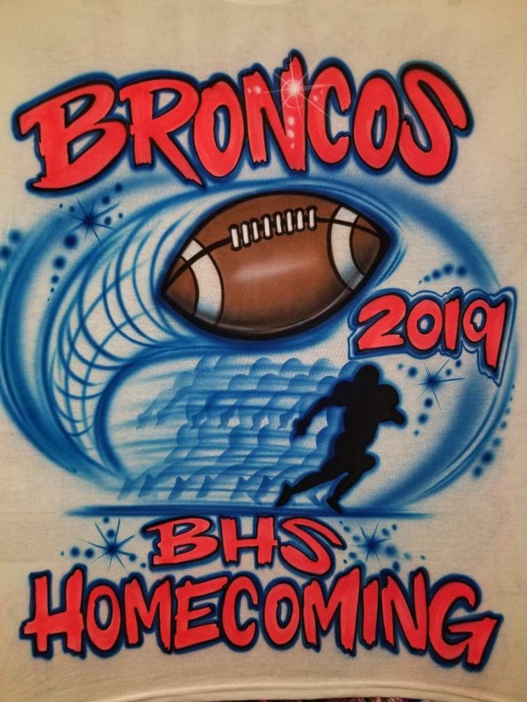 Personalized Custom Airbrushed Football Homecoming T-Shirt | Etsy