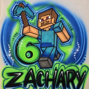 Personalized Custom Airbrushed Steve Shirt (Size 2T - Adult 5XL)