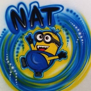 Personalized Custom Airbrushed Minions Shirt (Size 2T - Adult 5XL)