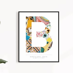 Barcelona, Spain  Print  |  Barcelona Travel City Print  |   Barcelona Coordinates Print  |   Travel Poster  |   Barcelona Wall Art