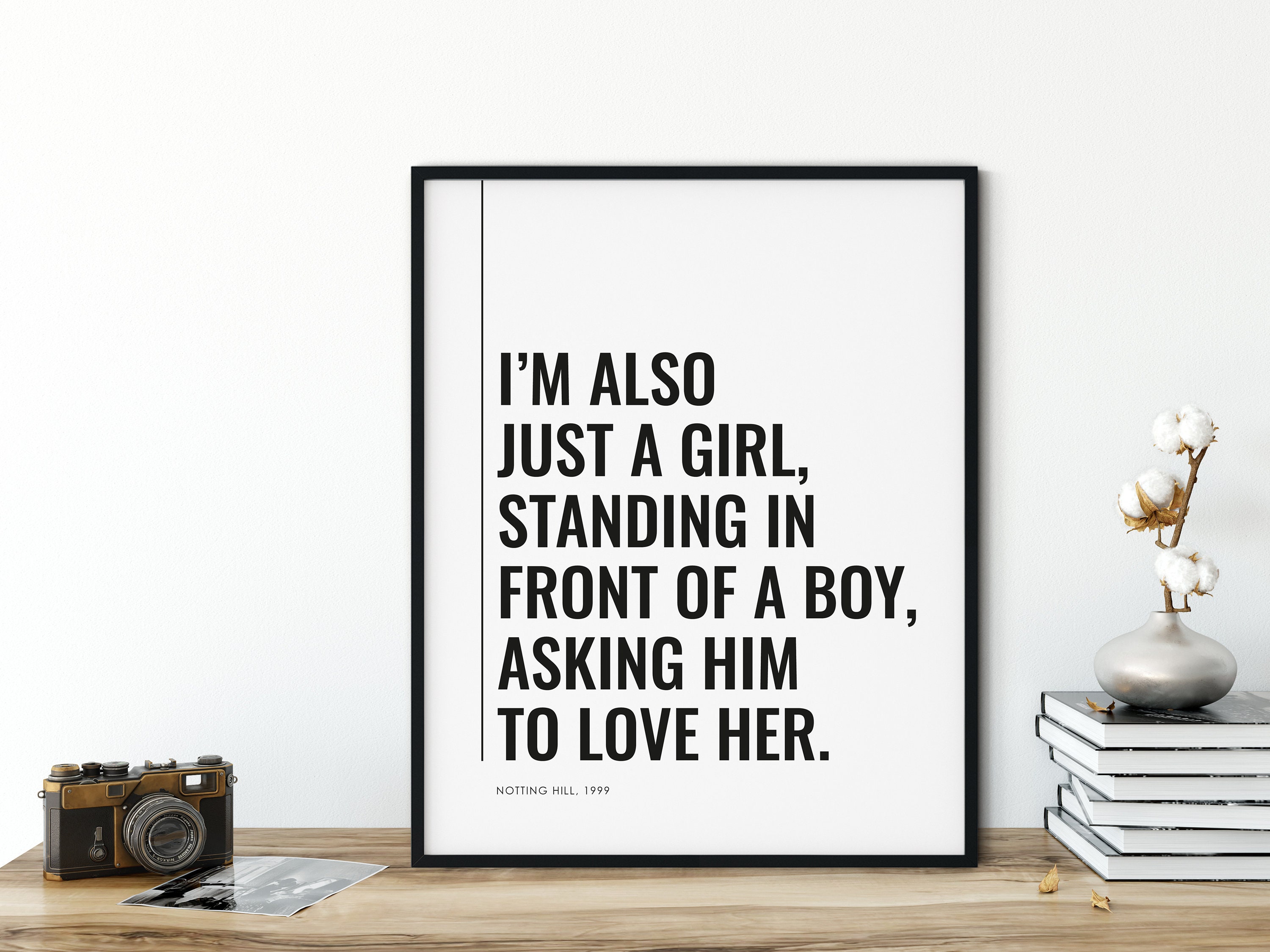 Notting Hill Movie Quote Ik ben ook gewoon een meisje Etsy Nederland
