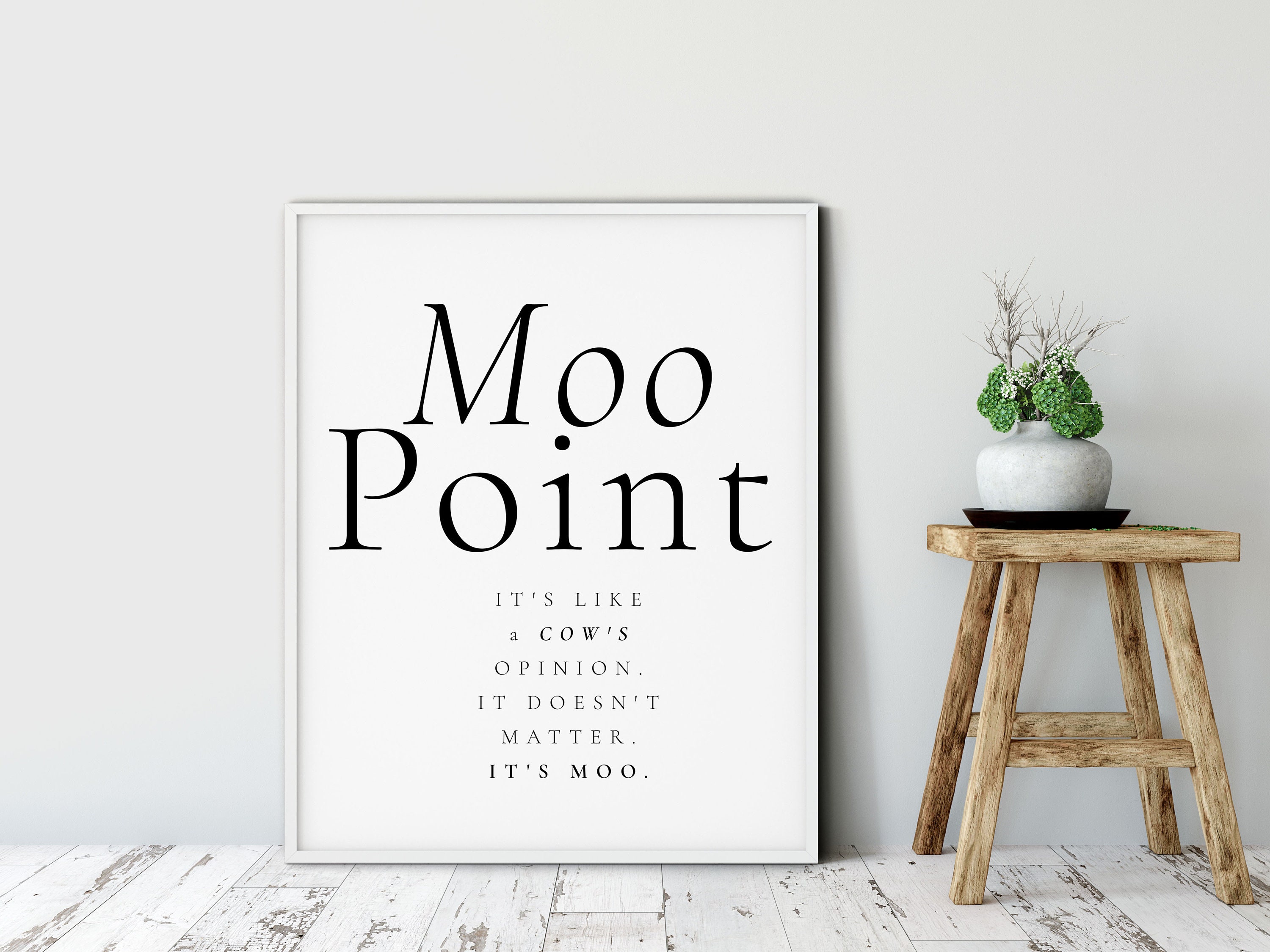 Moo Point FRIENDS Definition Print Friends TV Show Poster Etsy