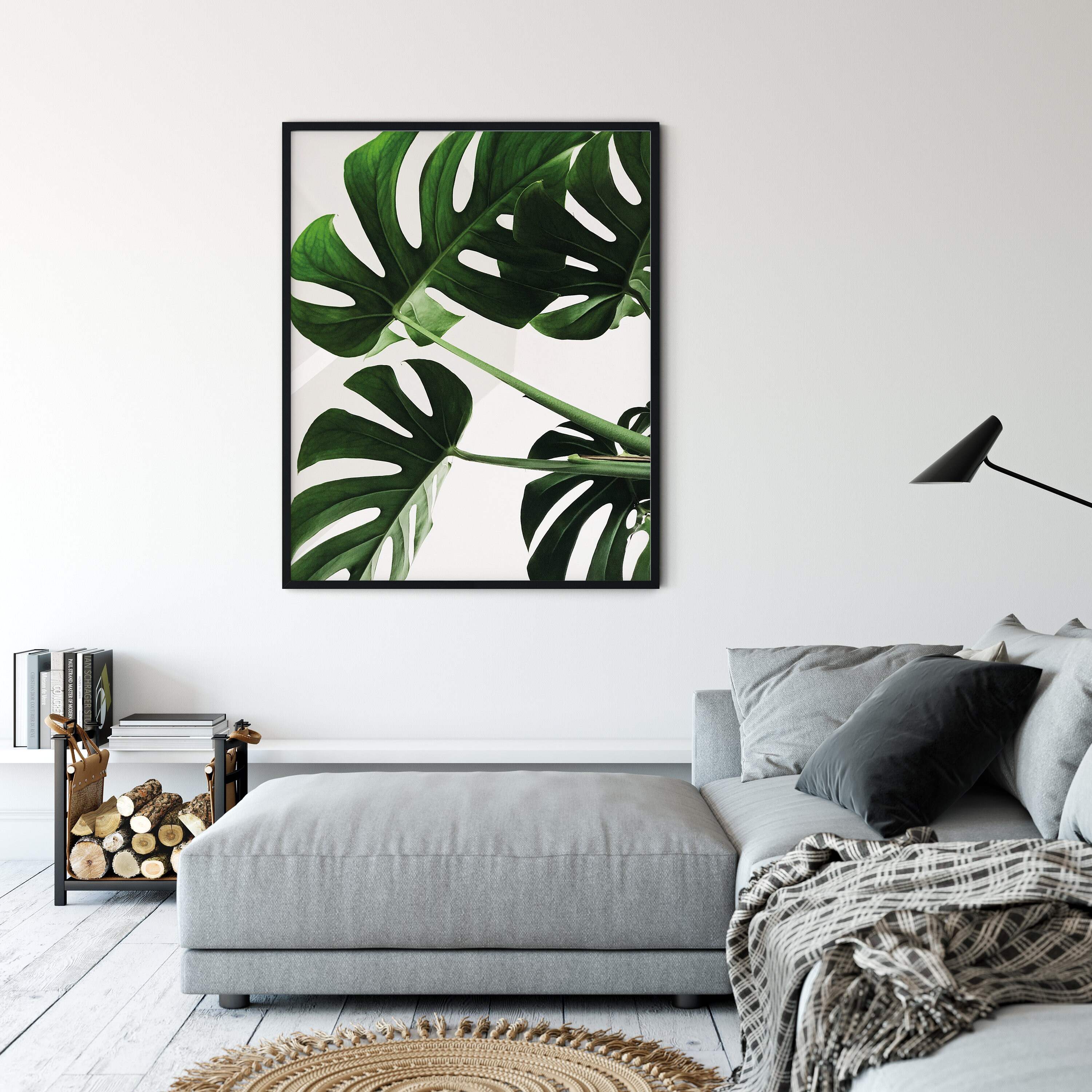 Monstera Leaf Print | Tropical Leaf Poster | Botanical Print | Palm ...