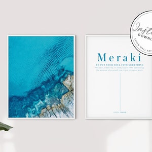 Meraki Definition Print    |  Set of 2 prints   |   Greek Inspirational Words   |   Definition Poster   |   Inspirational Print