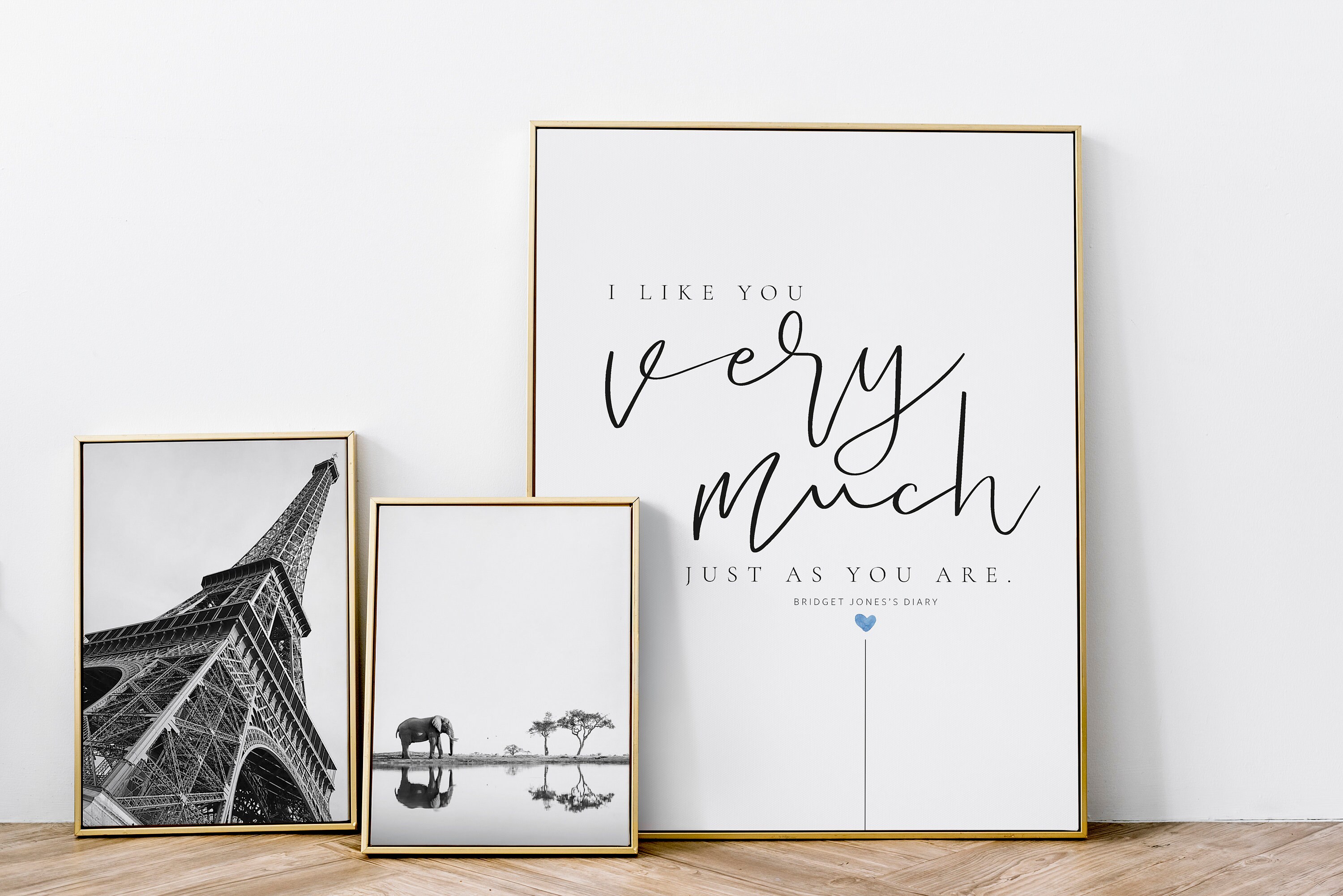 Bridget Jones I like you very much just as you are Love | Etsy