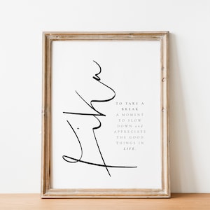 Fika Definition Print, Wall Art Prints, Swedish Print, Scandinavian Print, Scandi Print, Nordic Definition Print, Life quote, Bedroom Print