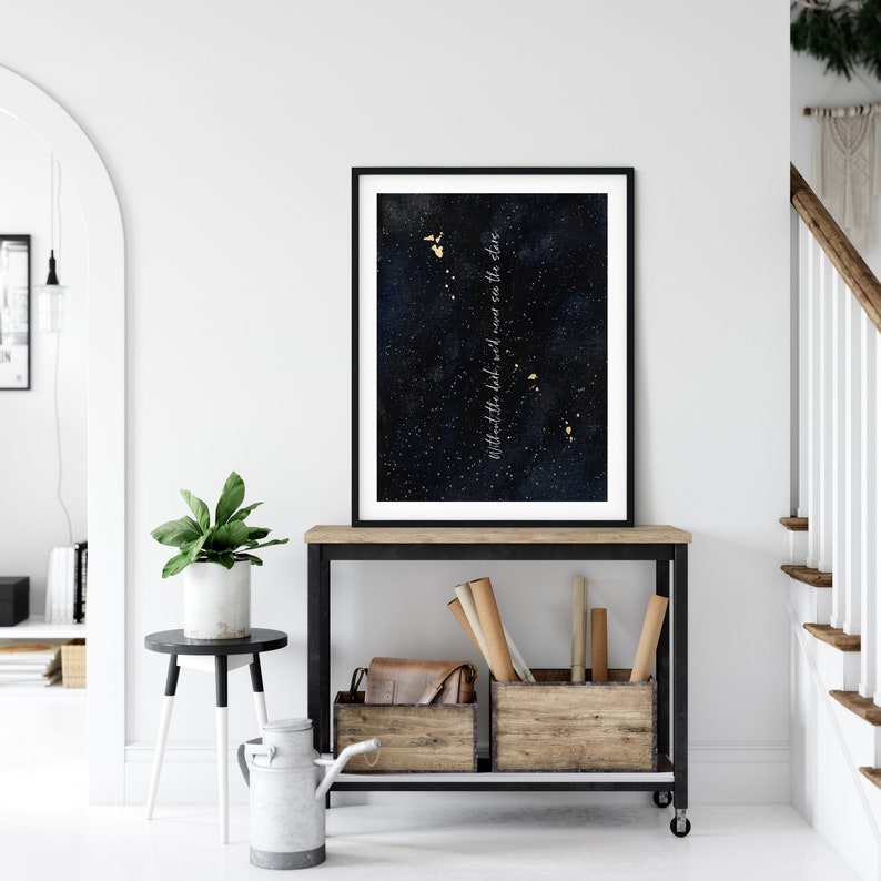 Without the Dark We Would Never See the Stars Inspirational - Etsy