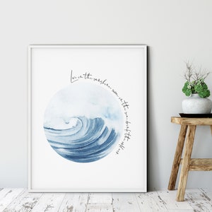 Ralph Waldo Emerson Quote, Live in the sunshine, Beach House Art, Ocean Lover Gift, Inspirational, Positive Vibes, Motivational Print