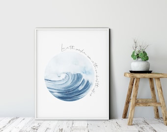 Ralph Waldo Emerson Quote, Live in the sunshine, Beach House Art, Ocean Lover Gift, Inspirational, Positive Vibes, Motivational Print