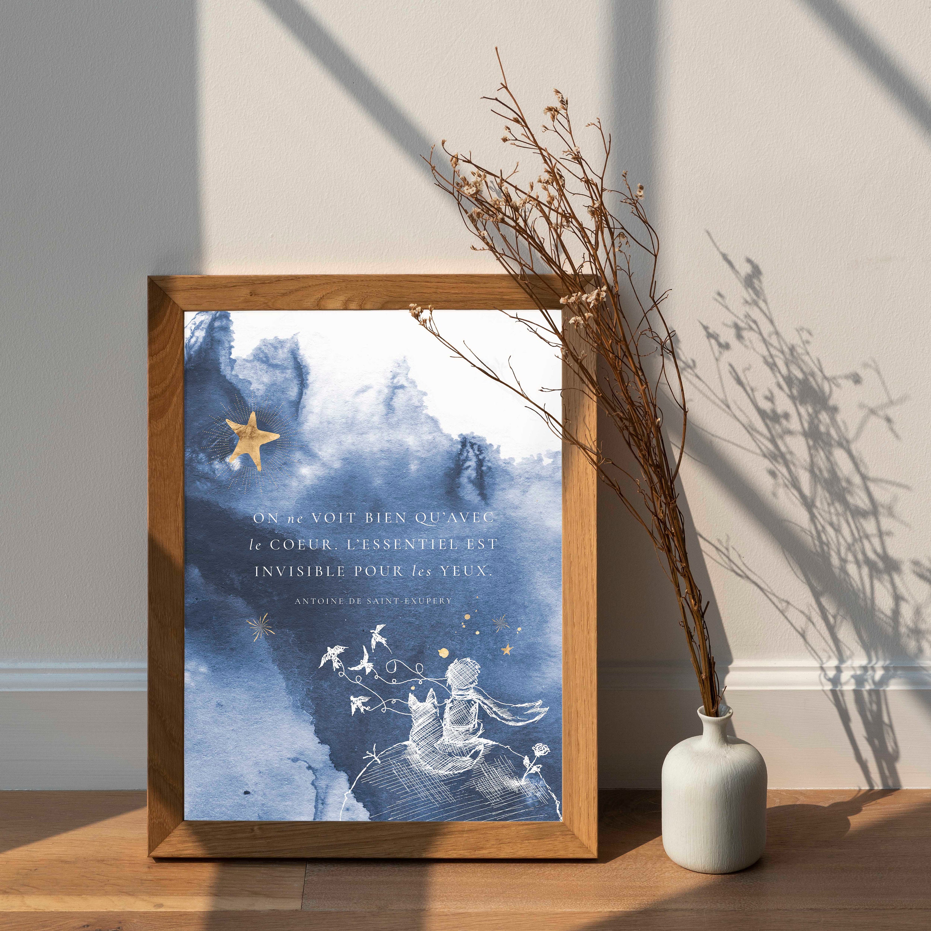 De Kleine Prins Franse Poster Le Petit Prince FRANS citaat