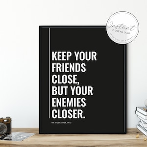 The Godfather | Keep Your Friends Close, Enemies Closer | Movie Poster