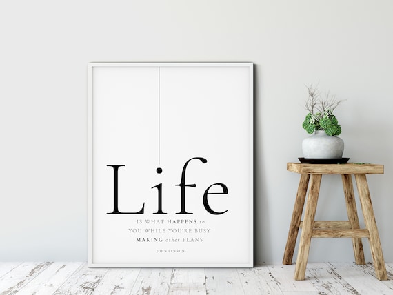 Citation De John Lennon Impression Inspirante La Vie Est Etsy France