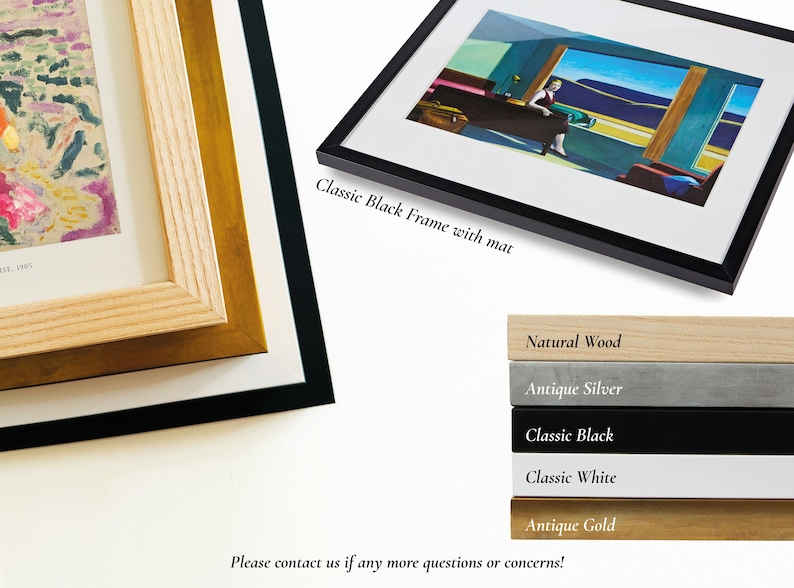 framed-trendy-modern-poster-wall-decor-prints-black-frame-white-wood-framed