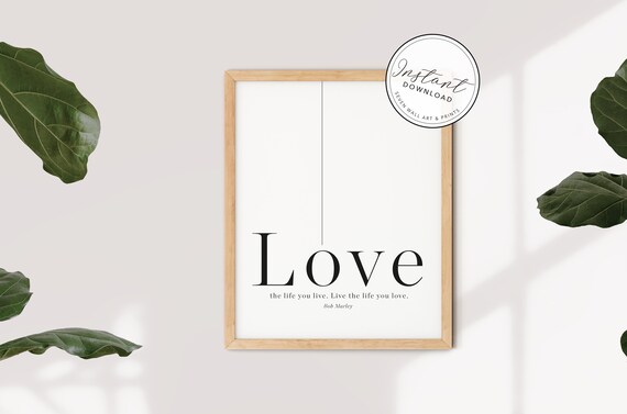 Love The Life You Live Live The Life You Love Etsy