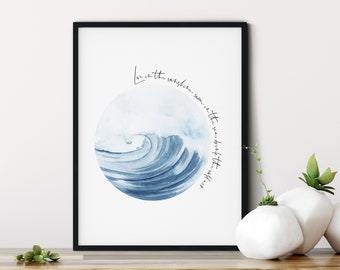 Ralph Waldo Emerson Quote, Live in the sunshine, Beach House Art, Ocean Lover Gift, Inspirational, Positive Vibes, Motivational Print