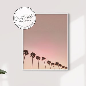 Palm Trees Print   |   California Print   |  Pink Tropical Print   |  Palm Tree Poster   |  Summer Tropical Print   |   Digital Download