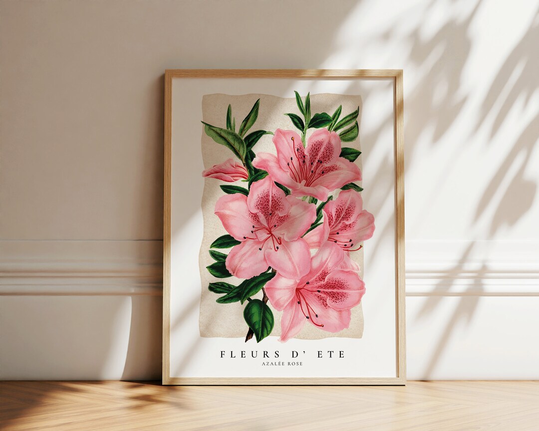 Flower Market Print, Azalea Floral Print, Flower Market Poster, Marché ...
