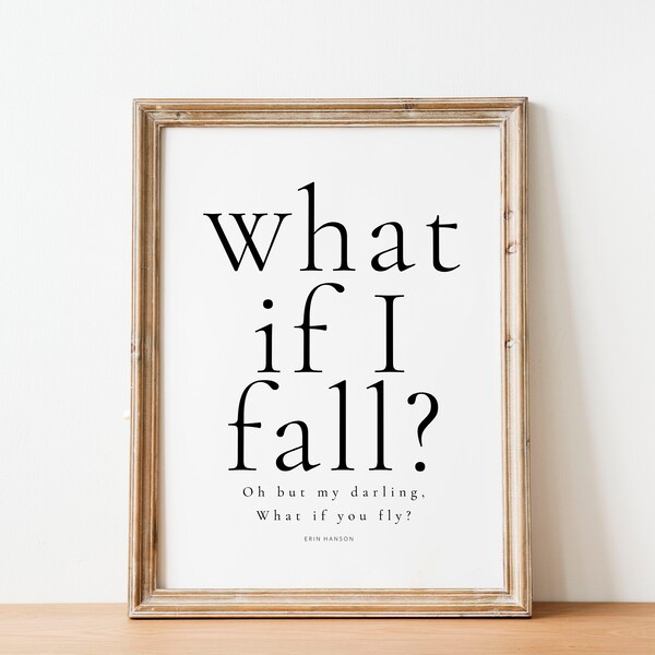 What If I Fall Etsy UK