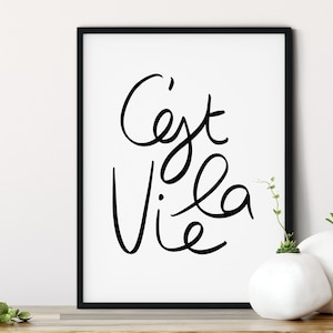C&#39;est La Vie Print, Such Is Life Quote, Motivational Print, Positive quote, Inspirational Print, Inspirational Wall Art, Home Decor