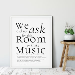 Stephen King POEM quote, 11.22.63 TV show, Life inspirational poem, Iconic Quotes Poster, Lets Dance music poem, Inspirational Gift