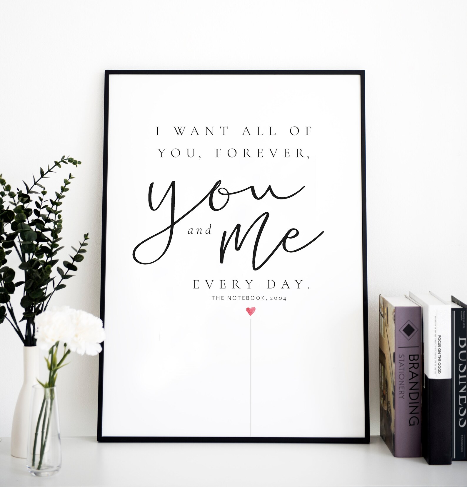 The Notebook QUOTE I Want All of You Forever You and Me Etsy