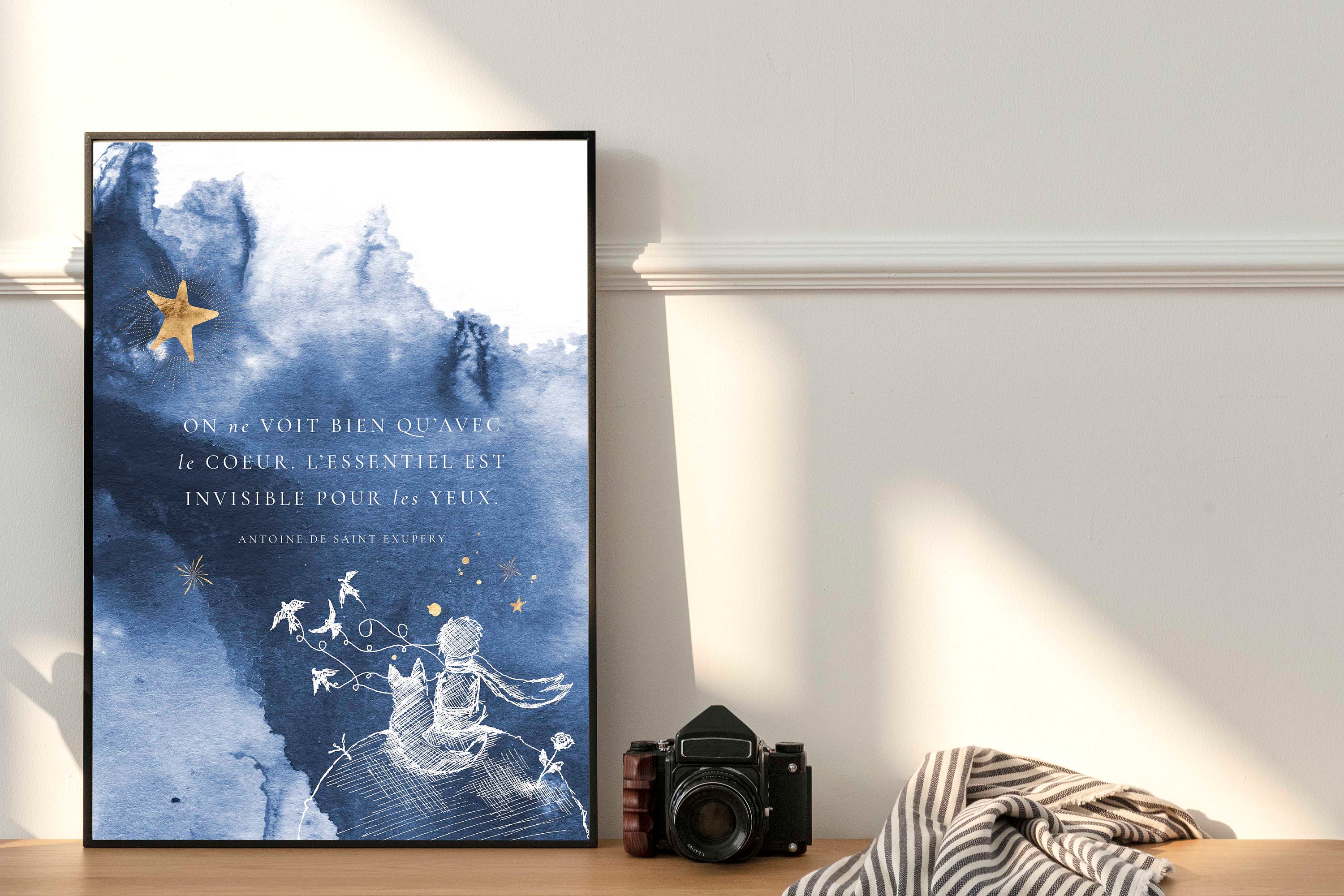 De Kleine Prins Franse Poster Le Petit Prince FRANS citaat