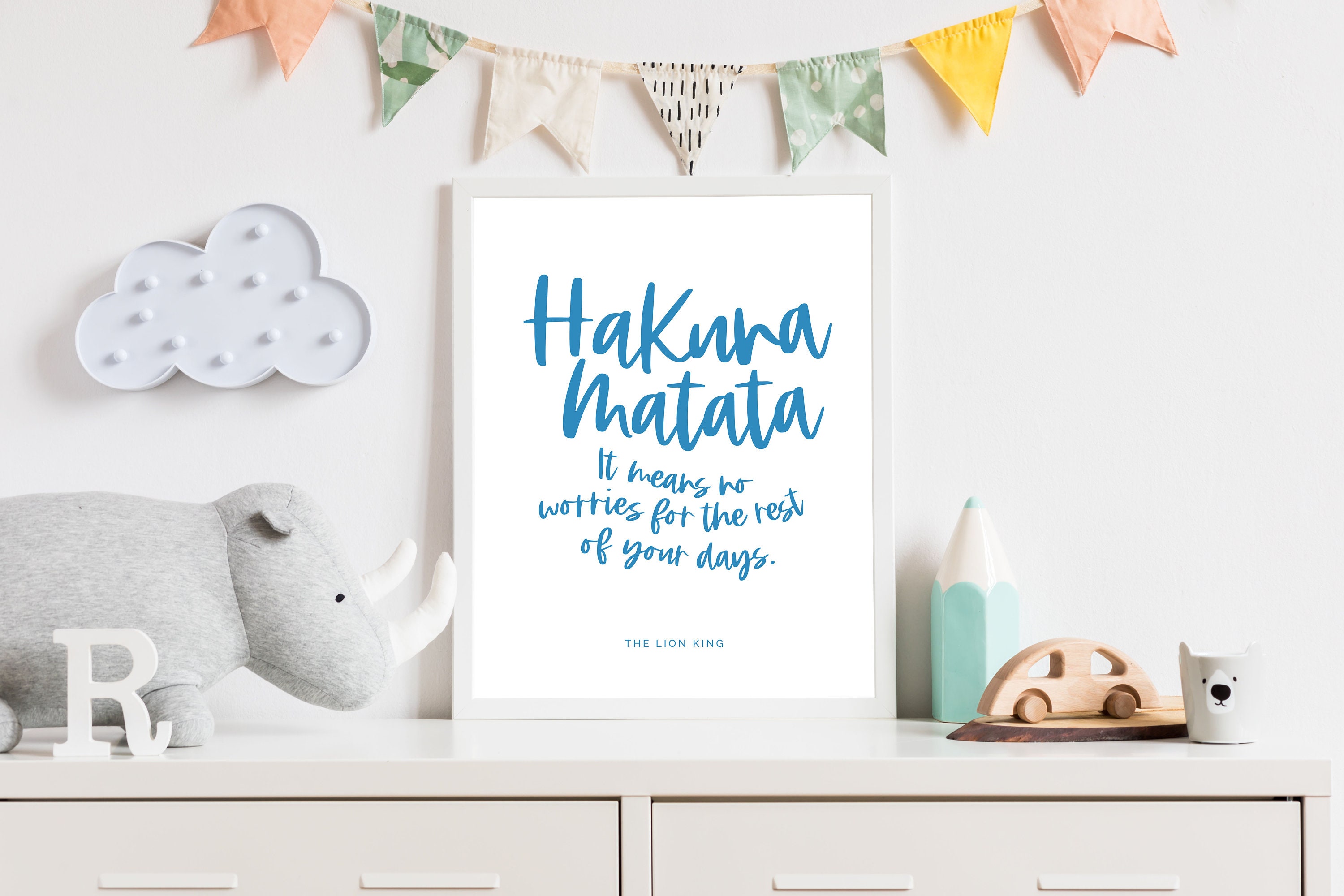 Home Décor Wall Décor Timon Pumbaa quote Lion King poster quote Nursery