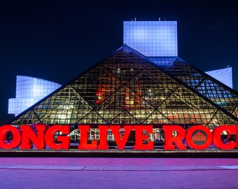 Cleveland Rock n Roll Hall of Fame Long Live Rock Photograph Wall Art Print