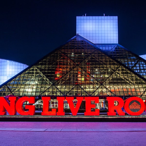 Cleveland Rock n Roll Hall of Fame Long Live Rock Photograph Wall Art Print