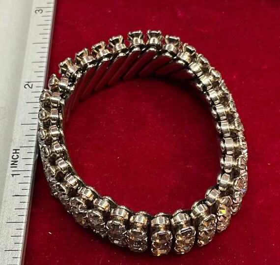 Dazzling Vintage Clear Rhinstone Expansion Bracelet View 4