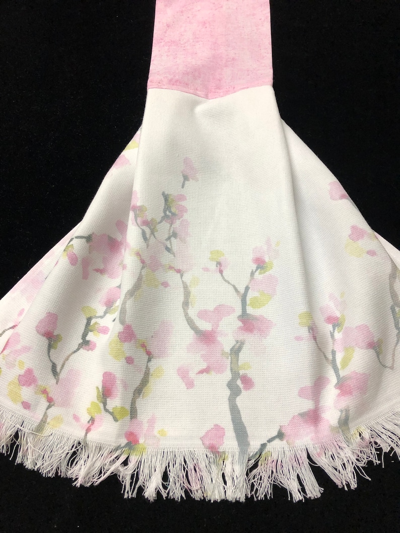 Kitchen boa scarf apron towel VARIATIONS Pink Blossoms | Etsy