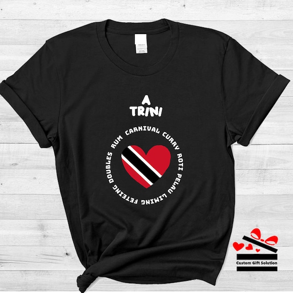 Trinidad T-Shirt, Trini Caribbean West Indies Trinidadian Food, Trini TShirt,Ladies design-Unisex TShirt