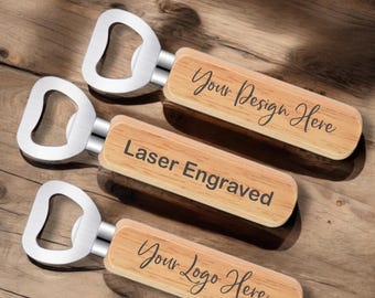 Ouvre-bouteille en bois personnalisé : cadeau personnalisé gravé au laser