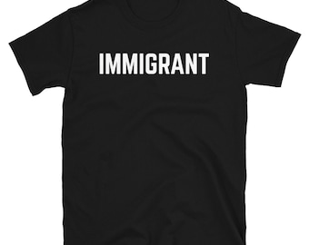 Koszulka z napisem „Prawa imigrantów” | Koszulka bawełniana unisex