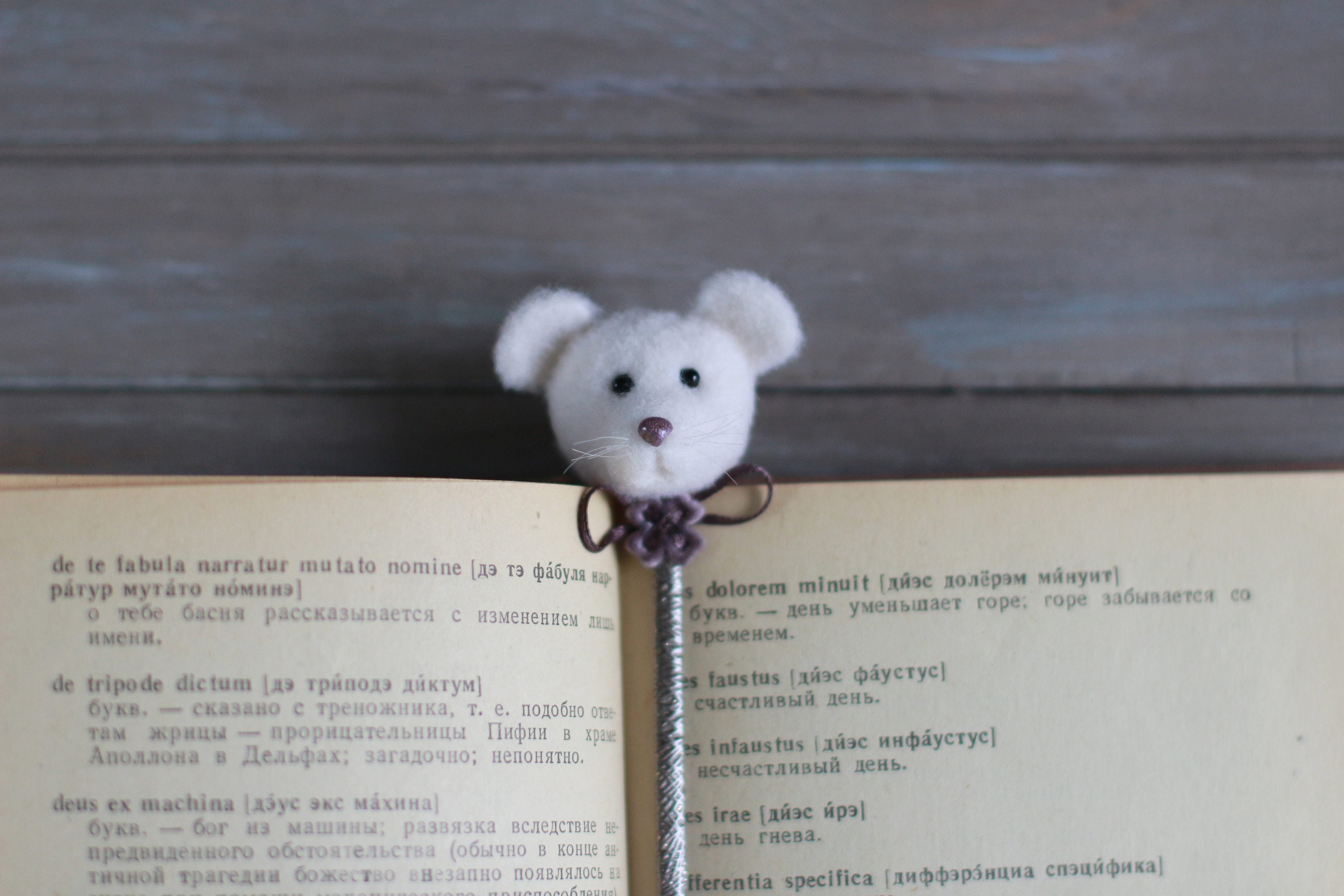 Felted bookmark Mouse Personal bookmark Book lover Etsy