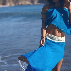 Low Waisted Gauze Maxi Skirt, Ladies Turquoise Resort-wear, Cotton Lace Skirt, Pink Tropical Clothing, Black Maxi Skirt, Women’s Beachwear,