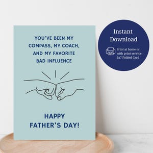 Cartão engraçado para o Dia dos Pais – Cartão dobrável 5x7 para impressão – Download instantâneo – Cartão de felicitações engraçado para o pai – Cartão de Dia dos Pais do filho