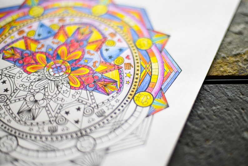 Disney Hollywood Studios MGM Printable Mandala Coloring Page Etsy Disney Hollywood Studios MGM Printable Mandala Coloring Page Etsy