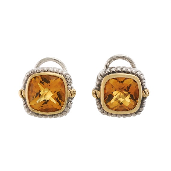 Lorenzo Citrine Earrings in Sterling Silver and 1… - image 2