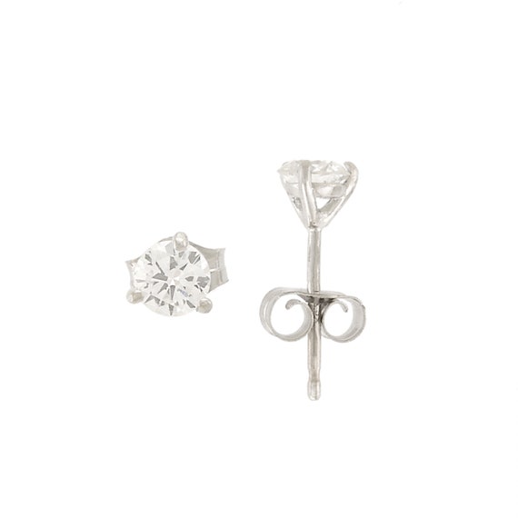 Sparkly Diamond Studs in 14k White Gold