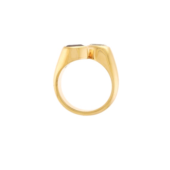 Contemporary Pear-Shaped Ruby & Diamond Bypass Ri… - image 4