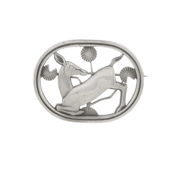 Georg jensen deer brooch 256 sterling silver s-l400.jpg main image 2