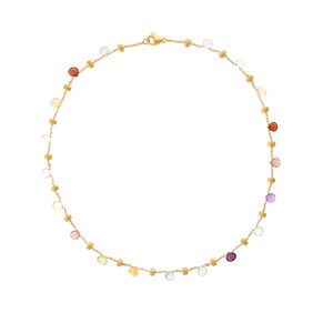Marco Bicego Multi-Stone Station Necklace in 18k Yellow Gold