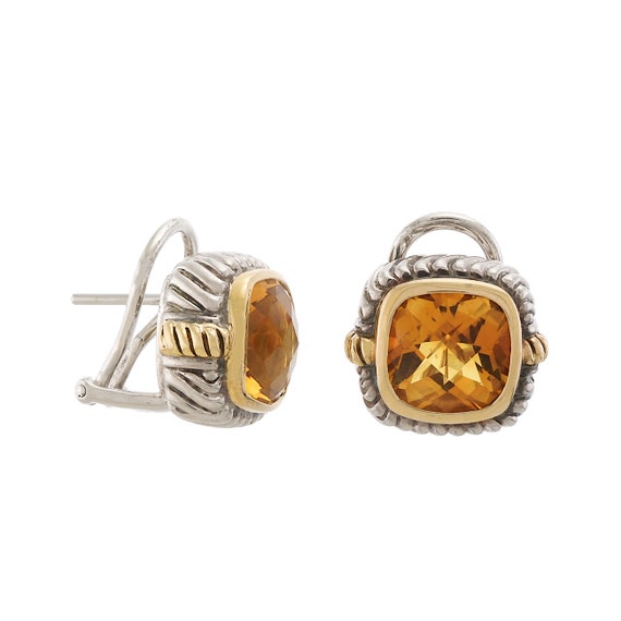 Lorenzo Citrine Earrings in Sterling Silver and 1… - image 1