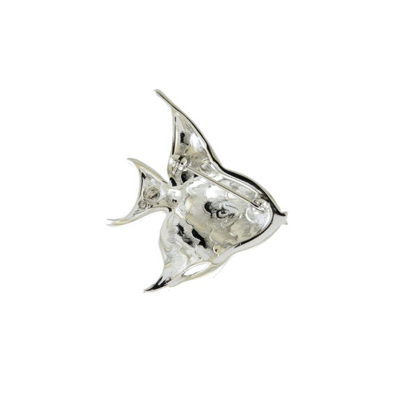 Flashy and Fanciful Fish Brooch by Swarovski with… - image 2